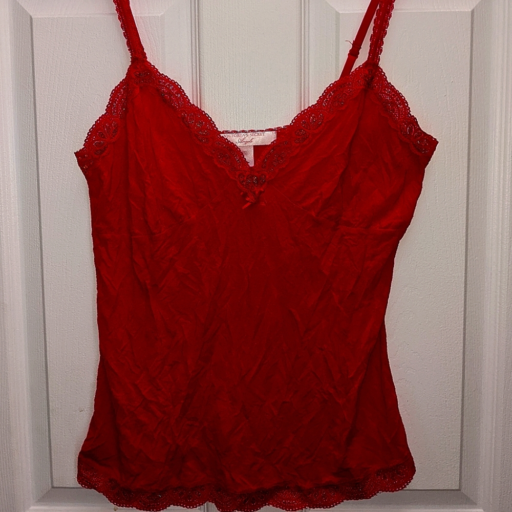 Victoria secret Angel red lacey undershirt